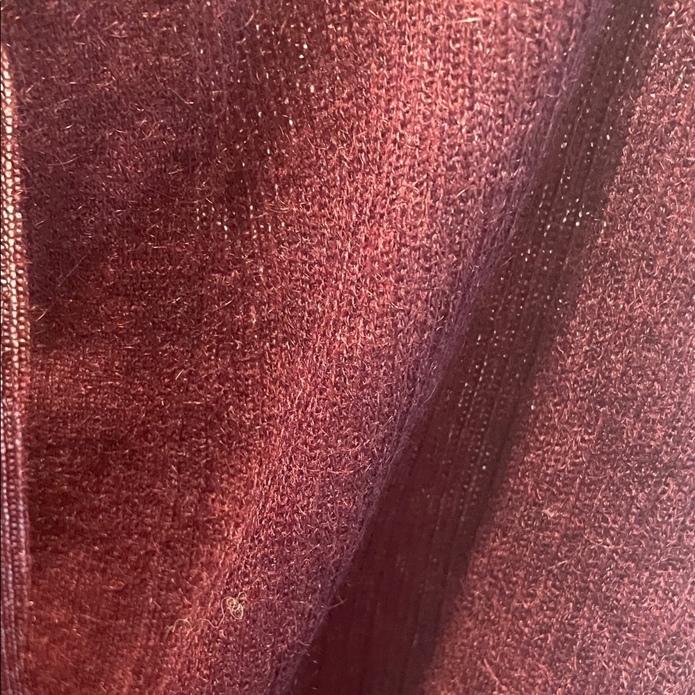 Prada Deep Burgundy Button Down Lightweight Ribbe… - image 3